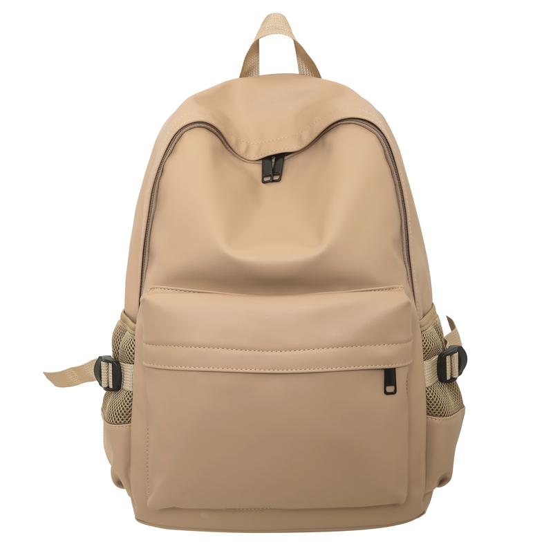 Weibliche große Kapazität einfarbig Rucksack Junior High School Schüler Schultasche männlich