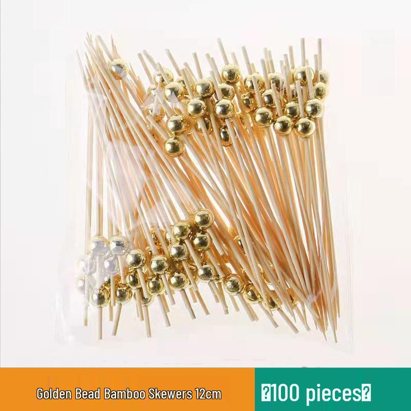 Colorful Bamboo Fruit Forks & Cocktail Skewers - Decorative & Disposable for Baking & Events