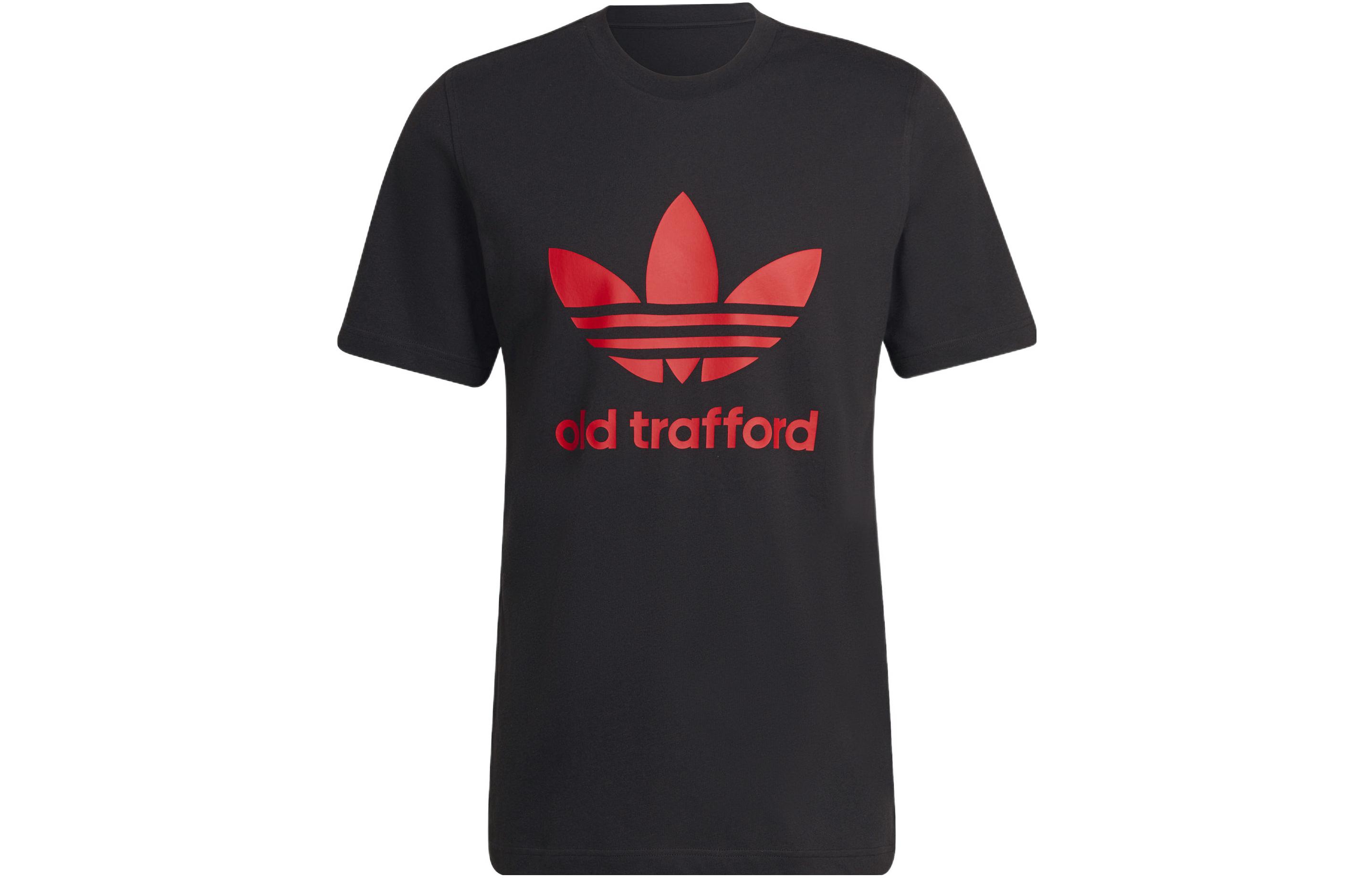 Adidas Originals T Shirts Men s Black Crew Neck Moderate Straight Fit HP0451 S