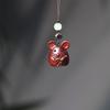 Zodiac Purple Sandalwood Pendant Keychain with Phone Lanyard - Rat, Tiger, Rabbit, Dragon, Monkey, Pig
