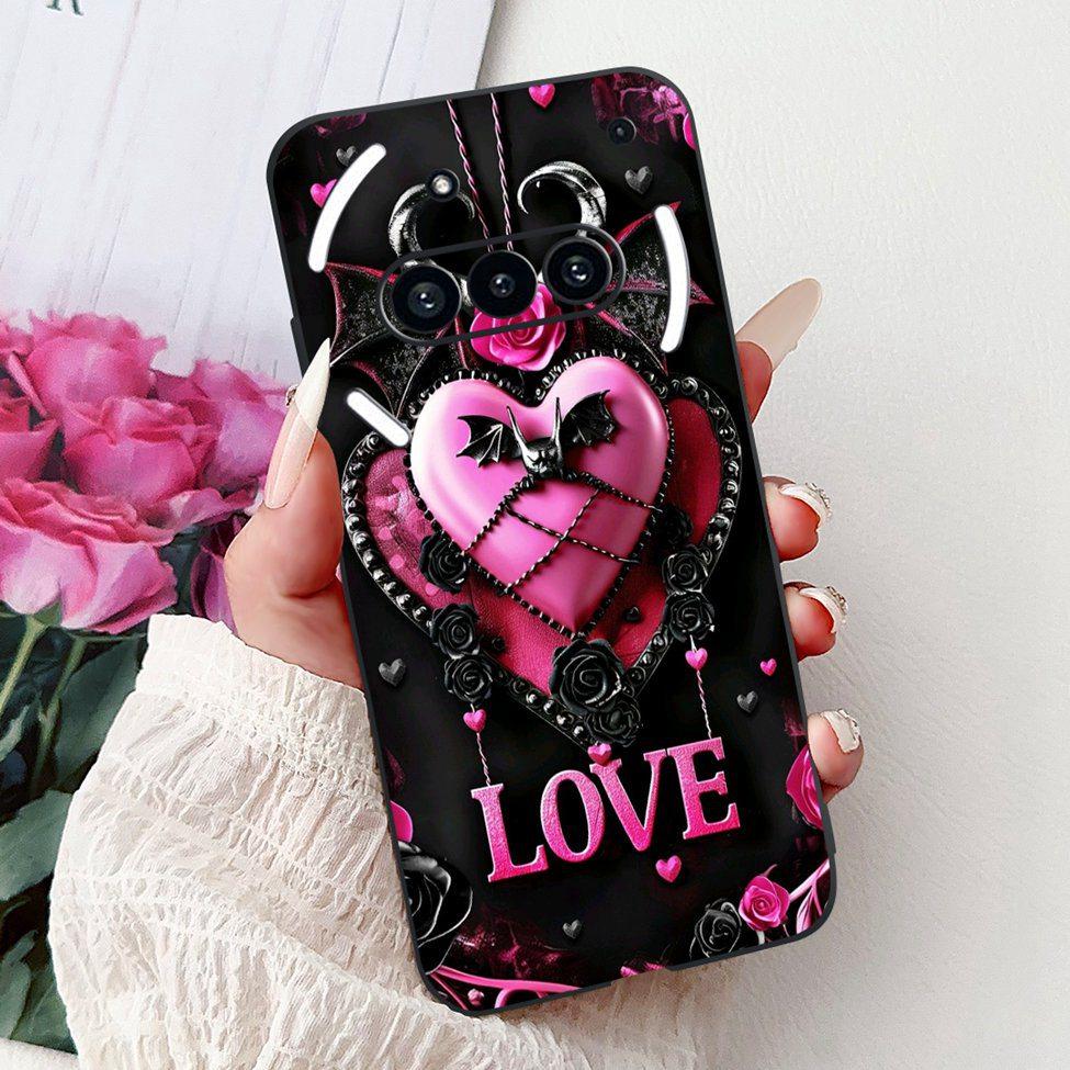 Téléphone pour rien (3a) A059 Coque Pour Nothing Phone 3a Étui Silicone Mode Luxe Fleurs Chat Mignon Drôle Peint Pare-chocs Souple