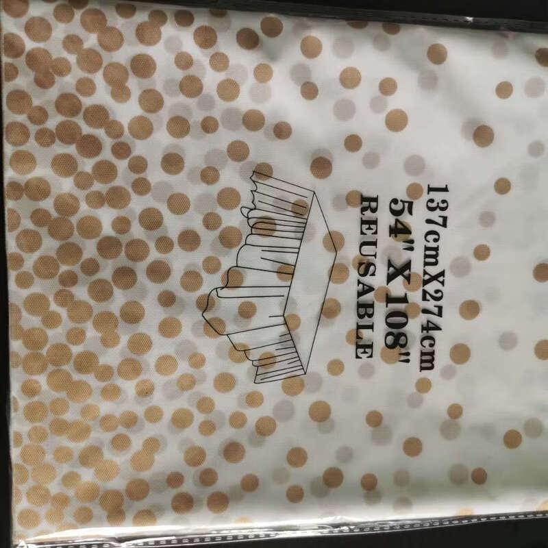 Rose Gold Dot Disposable Party Tablecloth