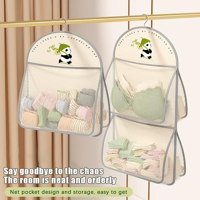 Large Capacity Storage Net, Dormitory Wardrobe, Socks Underwear Hanging Bag, Multilayer Breathable Mesh Pocket Door Storage Bags