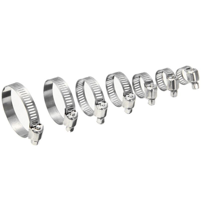 60pcs/Box of American-style Quarter-inch Water Pipe Clamps, Gas Pipe Clamps, Stainless Steel Hose Clamps8-38mm