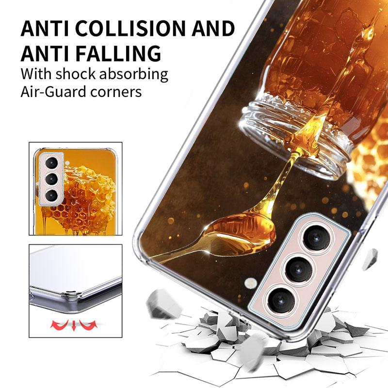 Golden Honey Dripping From Honeycomb Phone Case For Samsung A16 A26 A36 A56 A17 A15 A25 A35 A55 A14 A24 A34 A54 A04S A05S Galaxy