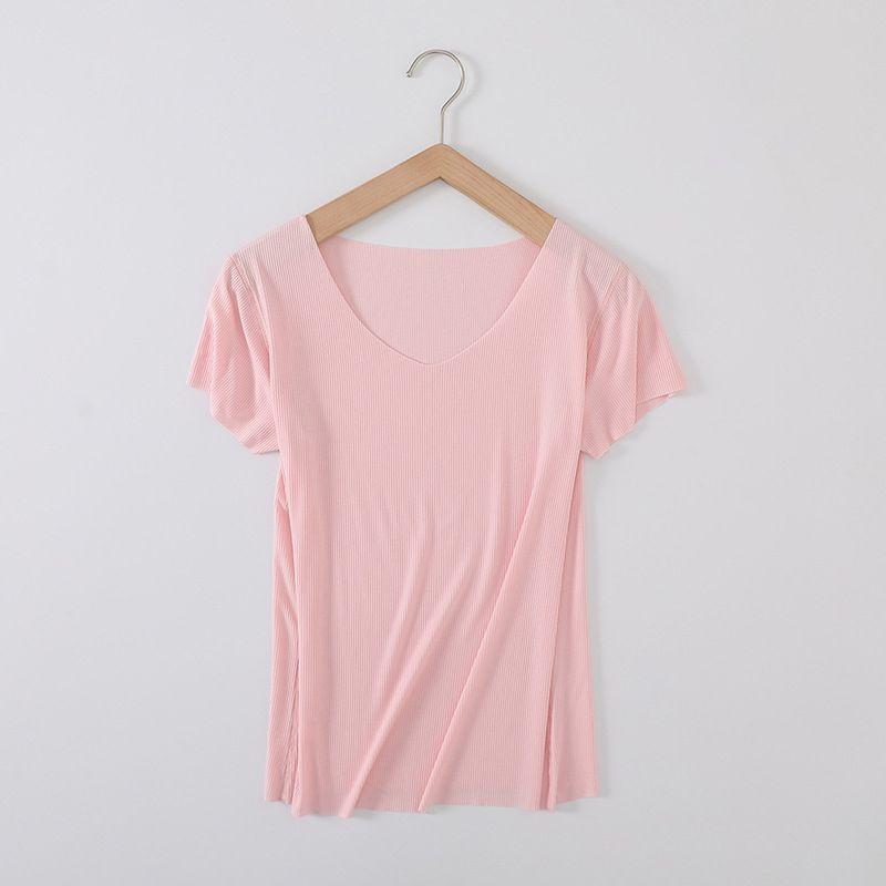 Elegant Summer Short Sleeves Tops Sexy Women Basic Tees Cropped T-shirt Blouse