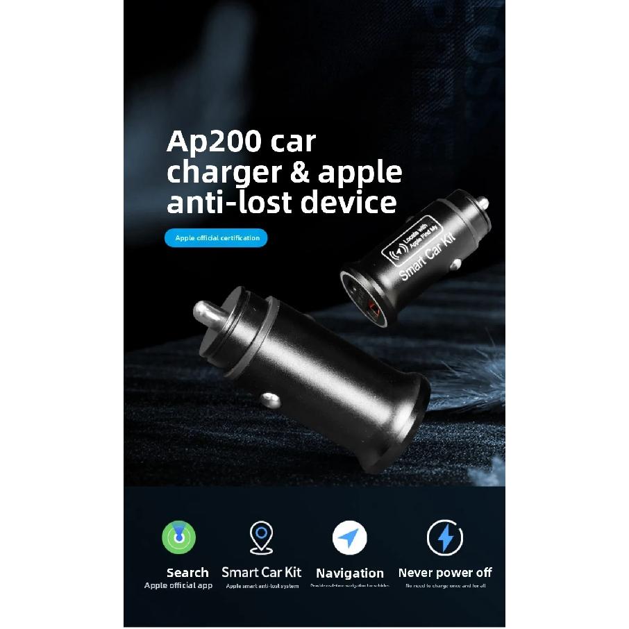 Universal GPS Tracker Car OBD Charger Cigarette Lighter USB Type-C for Auto Iphone Ipad GPS Locator Find My Apple Official App