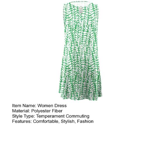 Women's Summer A Line Dress Casual Sleeveless Boho Swing Dress Floral Beach Sundress