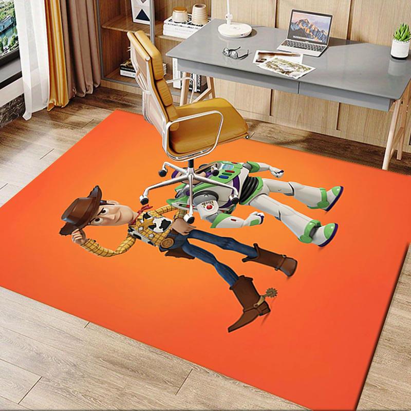 Office Rug Cowboy, Robot theme 3D Printed Anti-Slip Rug-Machine Washable for Living Room