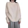Women's Wool Round Neck Sweater - European Style, Soft Thick Knit for Autumn/Winter.