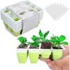 12 Hole Silicone Seed Starter Tray Reusable Plant Germination Kit For Greenhouse And Garden Nursery Pots