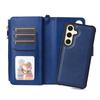 For Samsung Galaxy S25 Magnetic Leather Case Mobile Cover with Detachable Zipper Wallet Strap