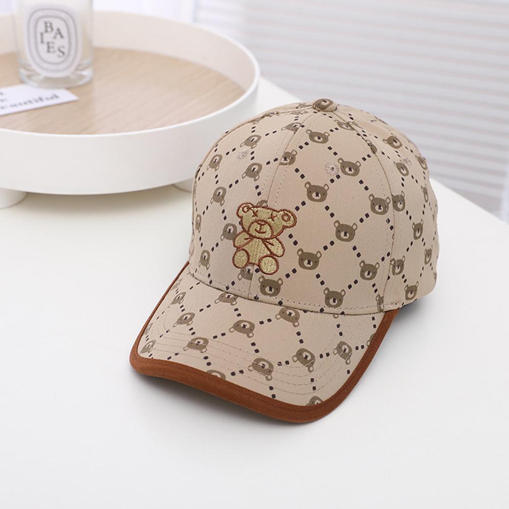

Кепки для детей на открытом воздухе, бейсболки с вышитыми словами и рисунком маленького медведя для мальчиков и девочек, летние сетчатые шапки для детей 3-8 лет 3-8 year хаки