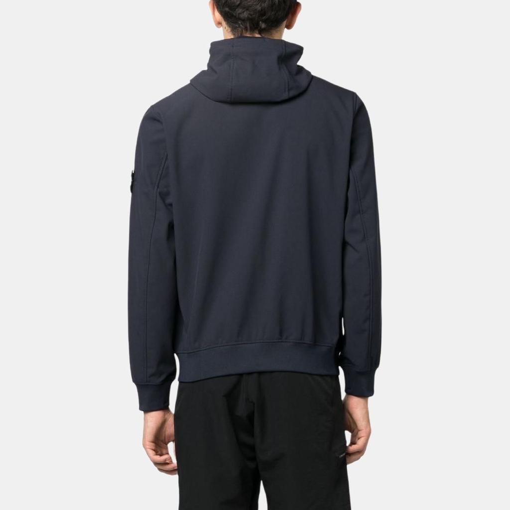 STONE ISLAND Waffen Patch Soft Shell Hooded Zip-Up Jacket 'Navy' Men's 7915Q0122-V0020