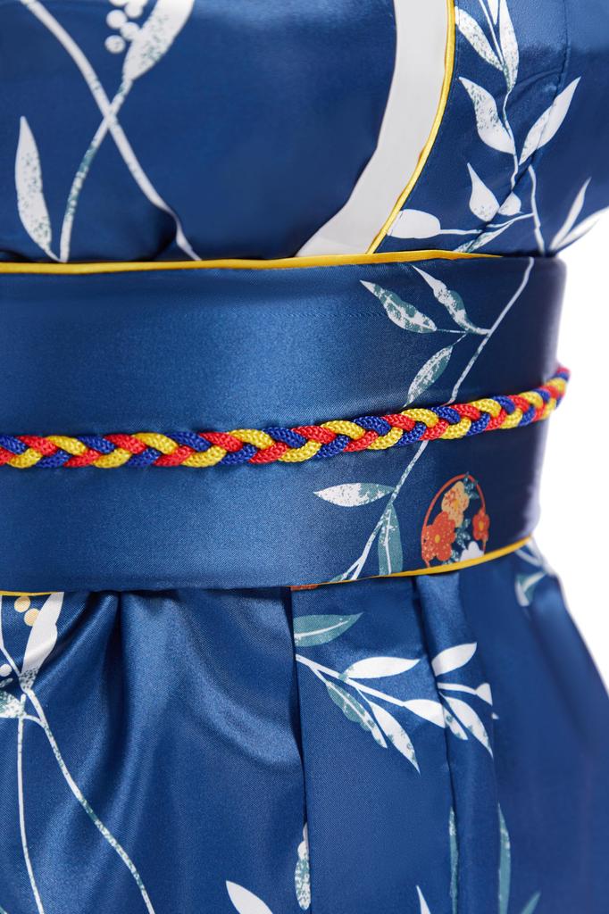 Mobbunny Perfect for Fireworks Summer and Photo Easy To Cute Flower Hair Blue Women's Yukata/Furisode Set, Festivals, Displays, Festivals, Shoots,