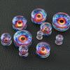 Transparent Acrylic Purple Eyeball Ear Gauges - Personality Punk Piercing Jewelry