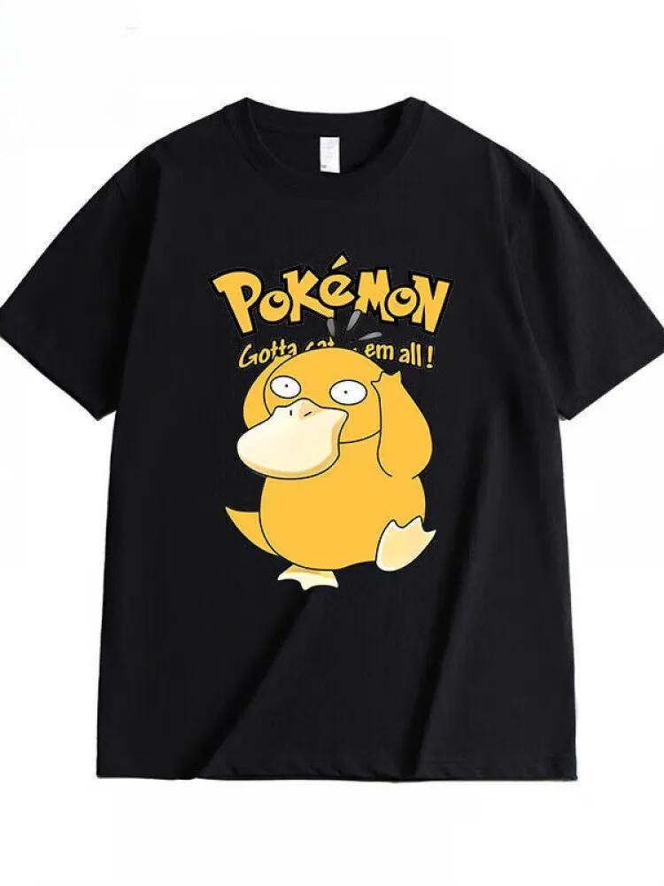 Pokemon Anime Cotton TShirt Men Women Breathable Summer Leisure Y2K Childrens Fashion Clothing