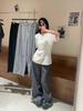 Da7 Women's High Waist Korean Style Plus Size Loose Wide Leg Harem Pants