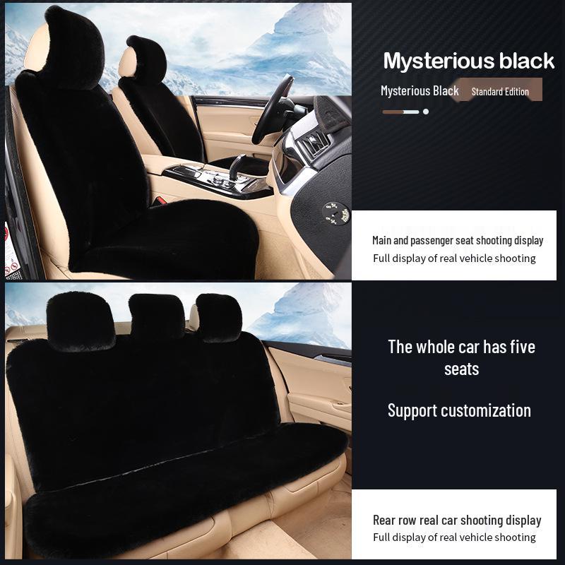 Universelles Plüsch-Winter-Autositzkissen mit vollständiger Umrandung