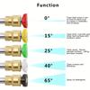 High Pressure Hose Nozzle, High Pressure Cleaning Machine, 3000 PSI Max With 5 Colors Quick Connect Nozzles M22 Hose Connector 3