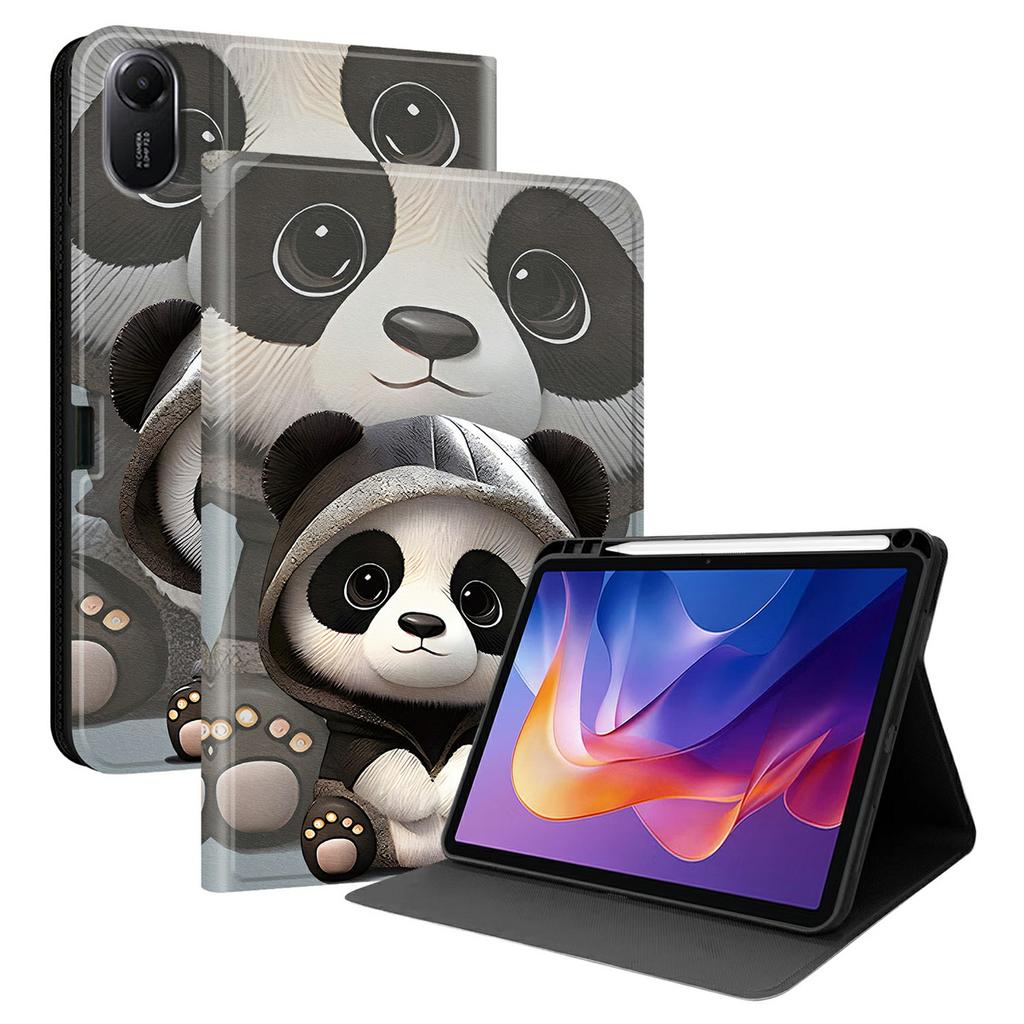 For Xiaomi Redmi Pad 2 PU Leather Case Pattern Print Tablet Cover Stand with Pen Slot (Stylus Not Included)