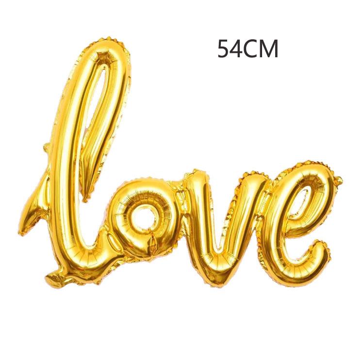 LOVE Letter Foil Balloon Lipstick Red Lip Foil Balloon Anniversary Wedding Valentine's Day Birthday Party Decoration Bridal Ball