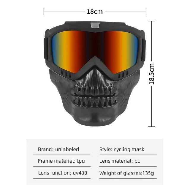 One-Piece Detachable Riding Mask - Windproof, Sandproof, Wide Vision & Comfortable Breathable for Off-Road Use