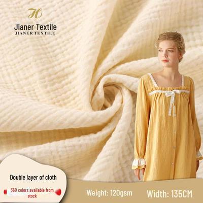 360-Color High-Density Double-Layer Cotton Gauze for Mother and Baby Home Fabric (40x40 Crepe)