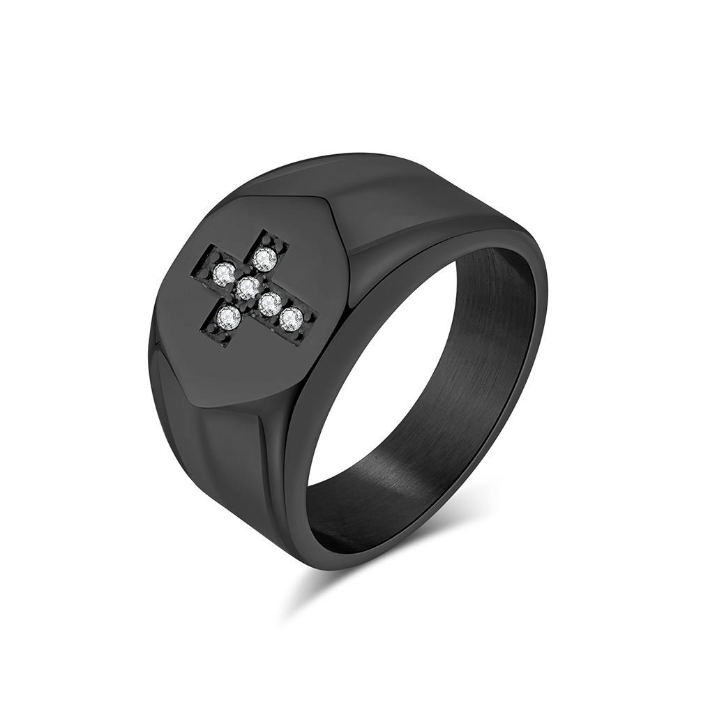 2026 Diamond Cross Ring Ring Vintage Premium Niche Fashion Wrench Jewelry