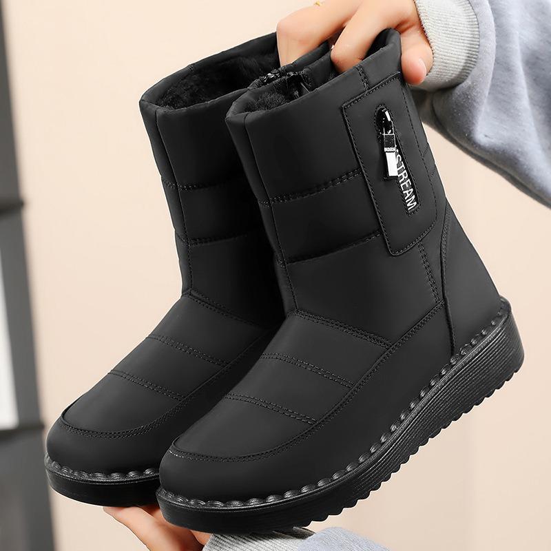 Cotton Shoes Winter Women's Cotton Shoes Outdoor Warm Long Snow Boots Polyurethane Piled Thickened Boots