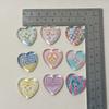 10Pcs Ins Spring Summer Fresh Heart Transparent Button Cardigan Sweater Coat DIY Craft Buttons Women Clothing Sewing Accessories