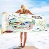 Skull Print Series Seaside Vacation Beach Towel Swimming Bath Towel Microfiber Towel