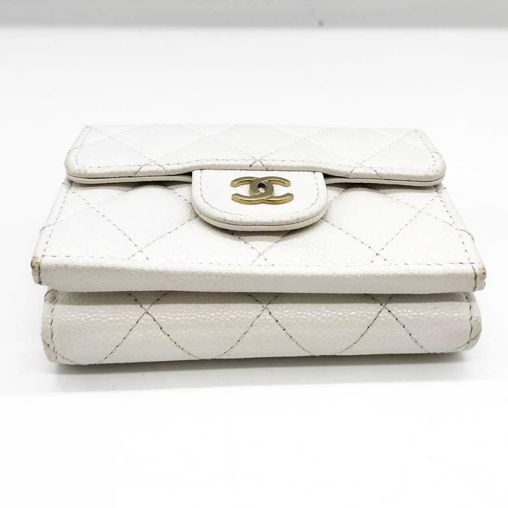 Used CHANEL MatrasseTri-fold wallet leather Women