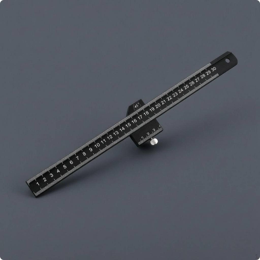 Measuring Square Ruler Adjustable Marking Gauge Aluminum Alloy Carpentry for Woodshop 20CM