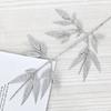 Gold powder small bamboo leaf Christmas flower Christmas tree decoration, gold powder leaf hot plastic gold powder leaf