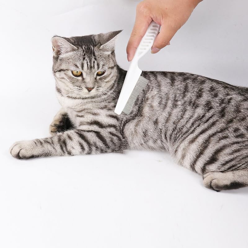 LAKELUUYAA Pet Grooming Brush and Comb Set for Dogs and Includes Steel Cotton Dog Grooming Metal Flea Comb for and Dog Nail Clippers 11-Piece Cats,