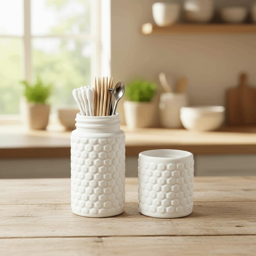 Multipurpose Cotton Swab Storage Box 3D Printed Space-Saving Organizer Toothpicks