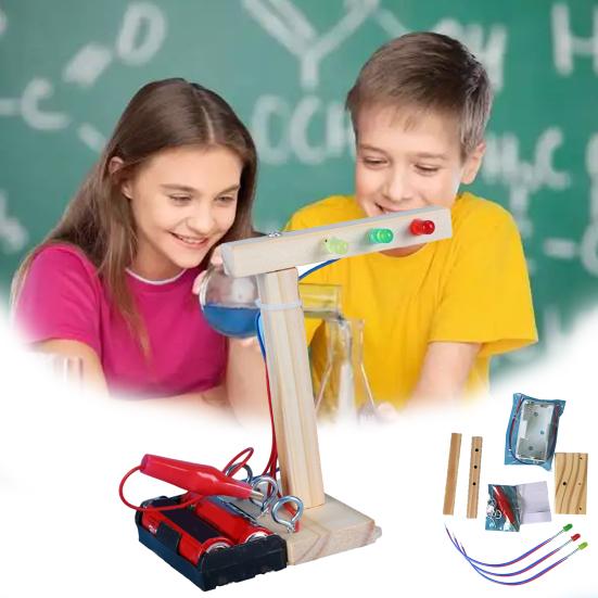 1 Set Novel Science And Education Cognition Educational Learning Wood Traffic Light DIY Model for Home Small
