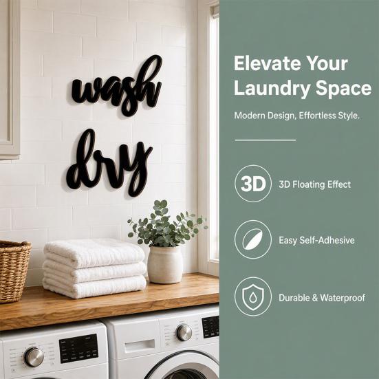 Wooden Letters for Wall Stickers, Self-Adhesive Art Decor, Retro 3D Three Dimensional Letter Signs English Words Stickers Home Living Room Bedroom