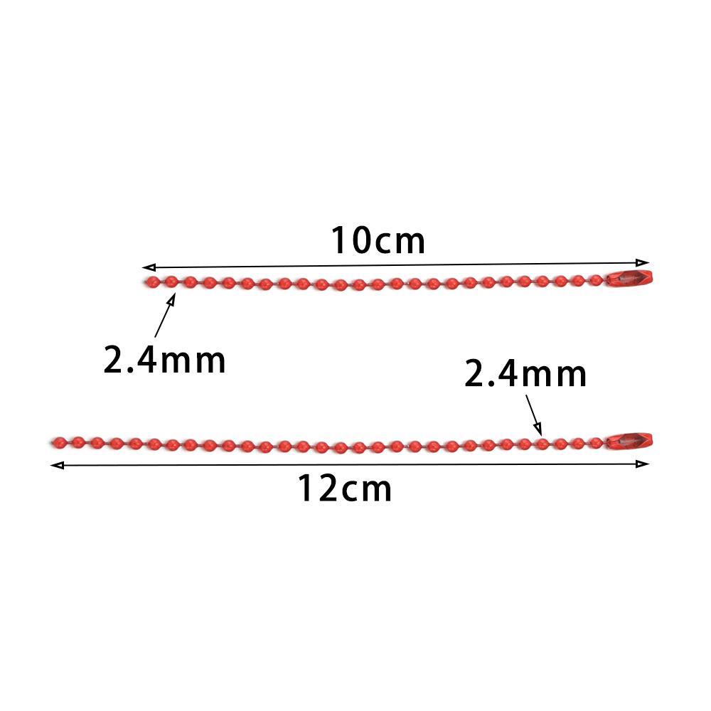 100pcs/lot Colorful Ball Bead Chains Fit Key Chains Hand Tag Connector ForDIY Bracelet Jewelry Making Accessorise Length 10 12cm