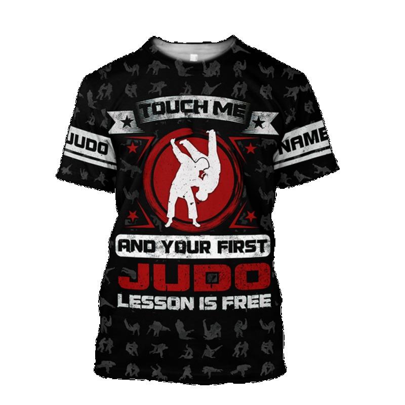 Trička 3D tisk Taekwondo vzor Léto Dětská trička s výstřihem Ležérní Roztomilý chlapec Dívčí Topy Nadměrná Móda Dětské Oblečení