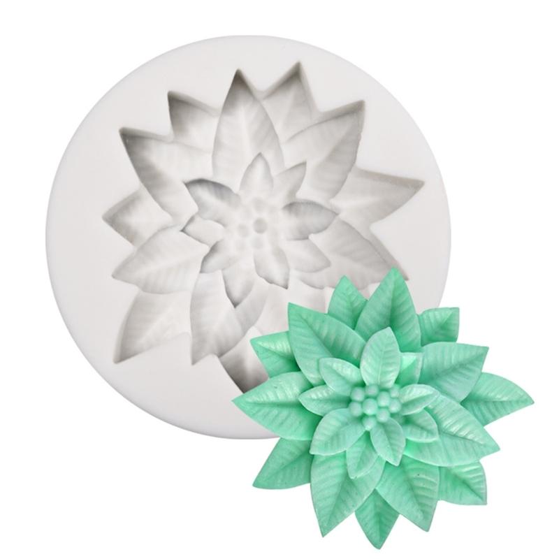

Creative Christmas Silicone Mold Cake Decorating Tool Holly Leaf and Fruit Silicone Molds Perfect for Kitchen Baking Use 1