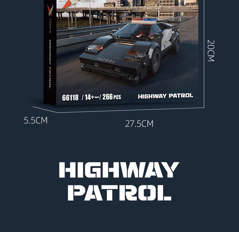 Lamborghini Police Car Building Set: Summer DIY Kit for Older Kids - Model 66118