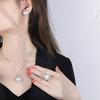 Beimu Pearl Necklace Jewelry Three Piece Set Ring Earnail Pendant Premium Temperament