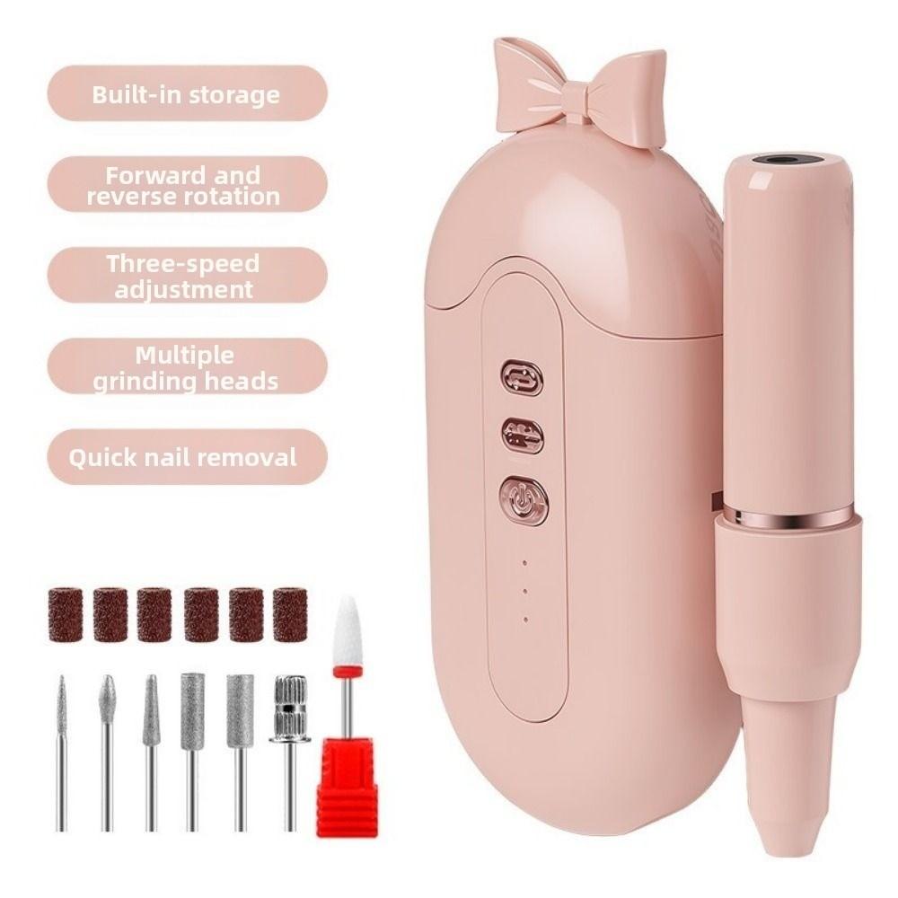Portable Nail Drill Machine Rechargeable Electric Nail Grinder Nail Grinding Tool Salon Use