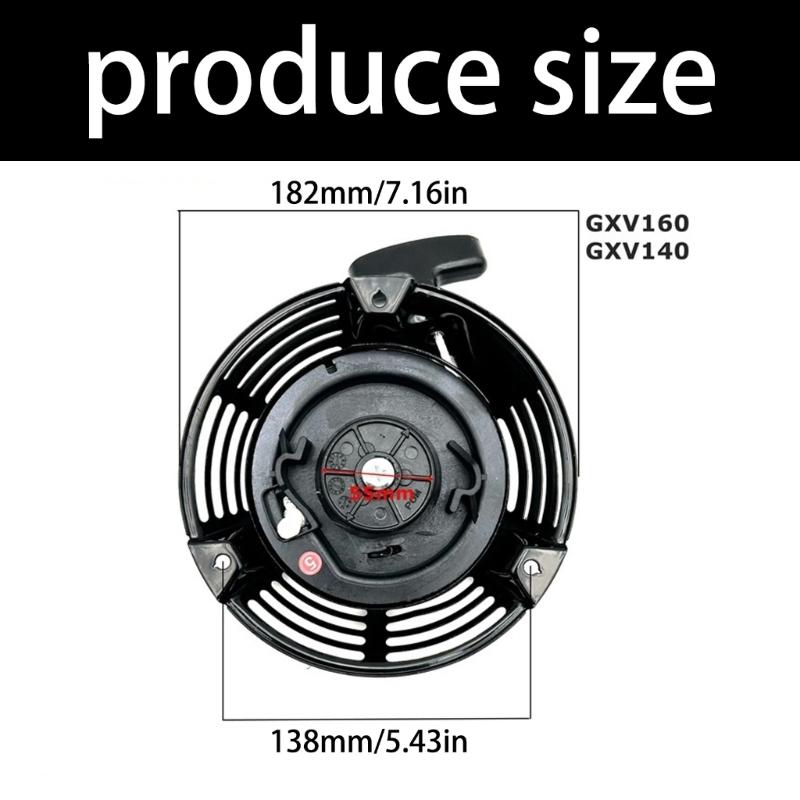 Reinforced Metal Design Recoil Starter Replacement Pull Starter For GXV160 Models Rewind Starter