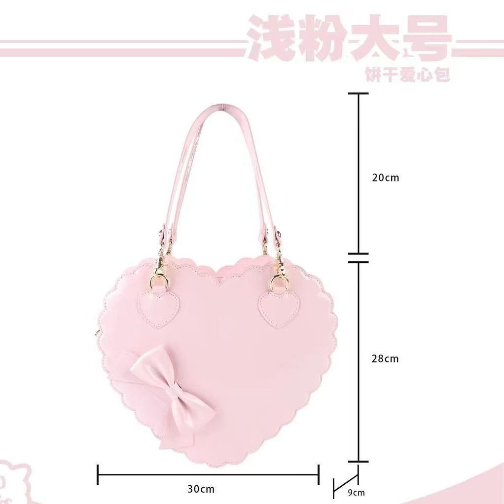 New Love Cookies Bolsos De Mujer Crossbady Shoulder Bag Lolita Bow Bags for Woman Teenage Girls Sac Femme Underarm Bolso