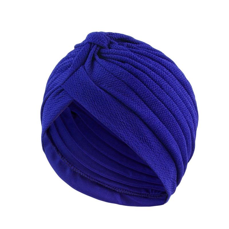 New Women's Solid Color knot Hijab Turban Bonnet African Head Wraps Nigeria Wedding Party Headpiece Muslim Under Scarf Caps