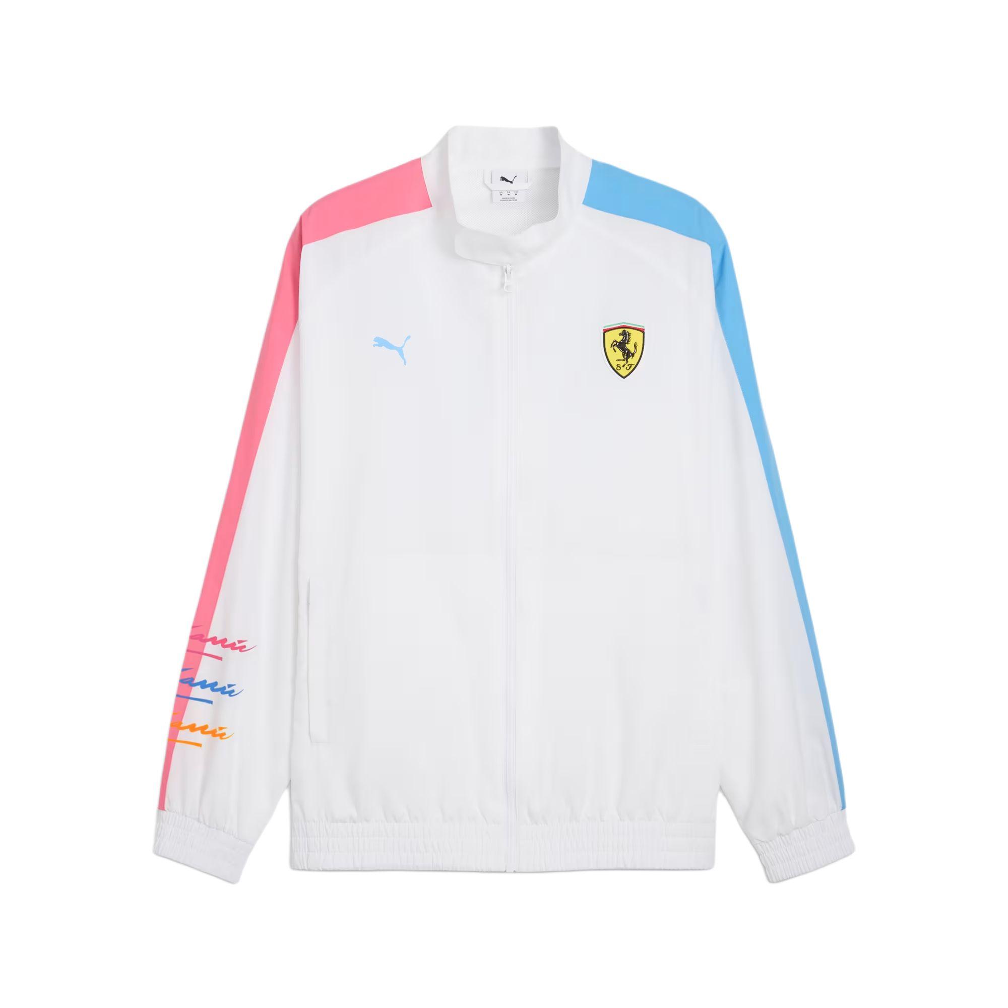 

Puma Scuderia Ferrari T7 Miami Simple Loose Comfortable Long Sleeve Jacket Men Jacket White 633406-03 L