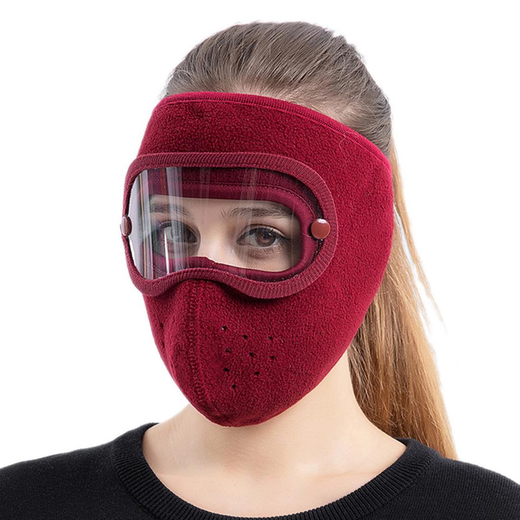 Unisex Winter Outdoor Cycling Mask Full Face Protection with Anti-Fog Goggles Suitable for Skiing Outdoor Activities Windproof